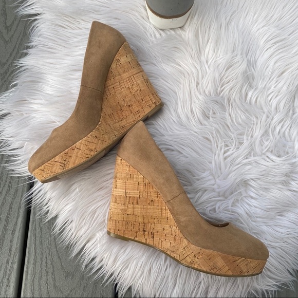 Suede cork wedges - Picture 3 of 6
